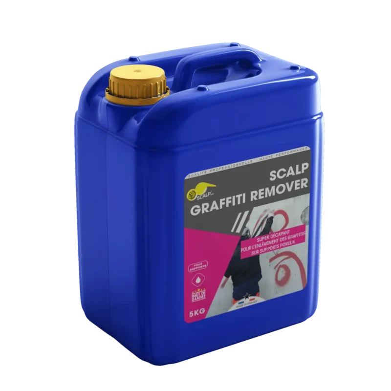 Eliminador profesional de graffitis SCALP GRAFFITI REMOVER: limpieza rápida y eficaz en muros, fachadas y superficies urbanas sin dañar el soporte.