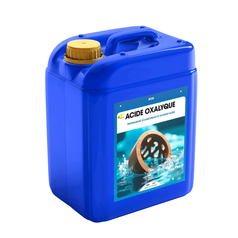 ACIDE OXALYQUE neutraliza, abrillanta y oxida la madera tras un decapado básico, garantizando superficies limpias y uniformes.