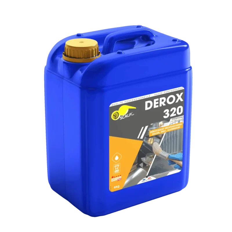 DEROX 320 limpia y prepara superficies metálicas antes de pintar, garantizando adherencia óptima y evitando defectos de acabado.