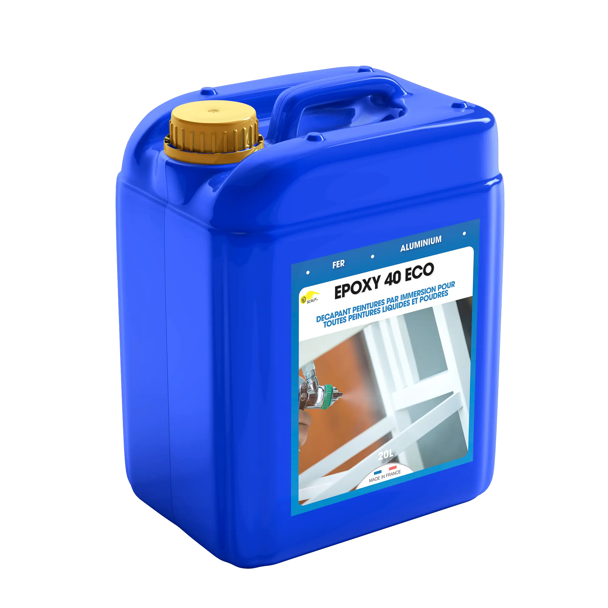 Epoxy 40 Eco EPOXY 40 ECO es un decapante epoxi por inmersión listo para usar, seguro y no inflamable, ideal para eliminar pinturas líquidas y en polvo de metales.
