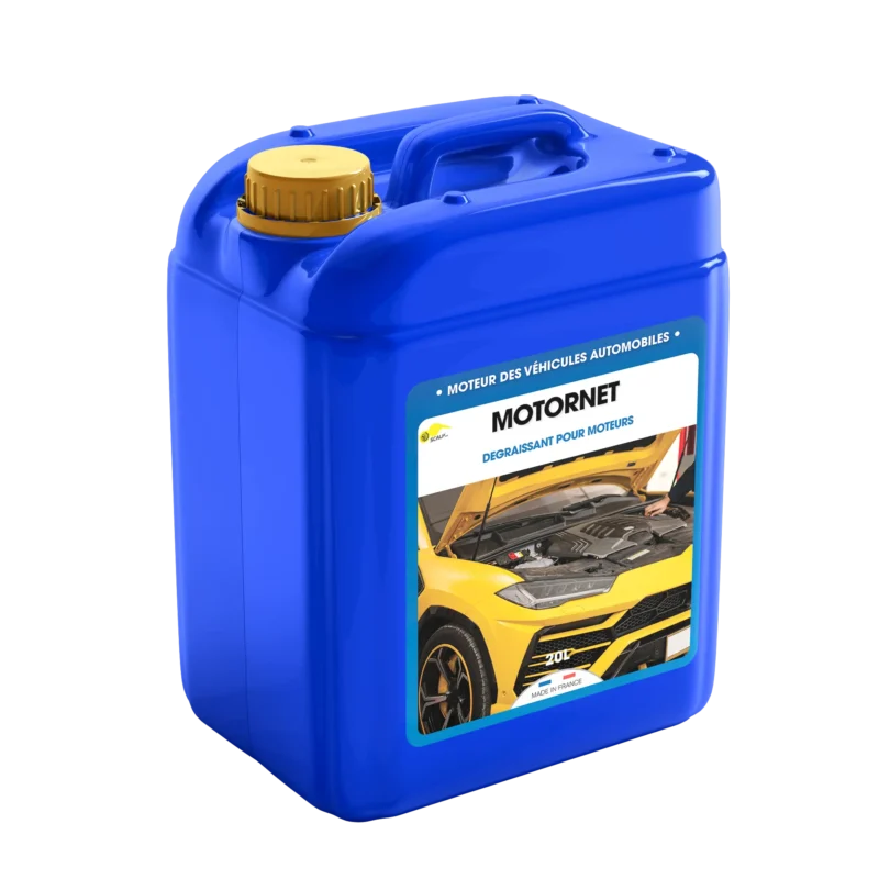 MOTOR'NET es un limpiador desengrasante de motores profesional que elimina grasa y suciedad sin dañar superficies metálicas ni pintadas.