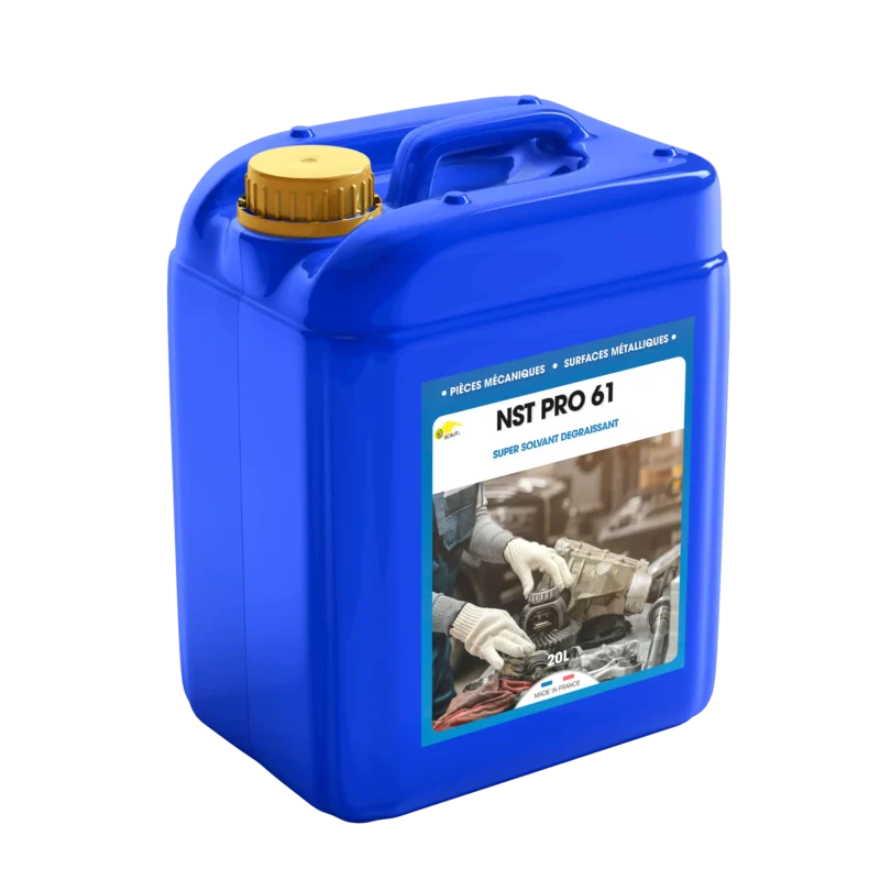 NST PRO 61 es un limpiador y desengrasante industrial para piezas mecánicas. Elimina aceites y grasas de motores, cojinetes y moldes de acero.