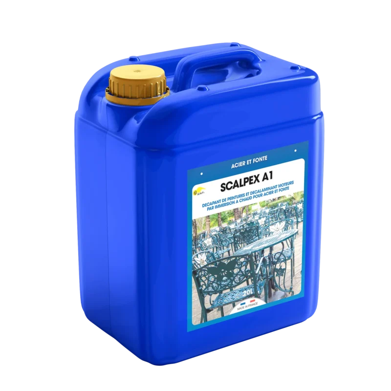 SCALPEX® A1 : decapante por inmersión, desincrustante metálico, limpiador industrial de acero, decapante para motores, baño caliente para metales férricos