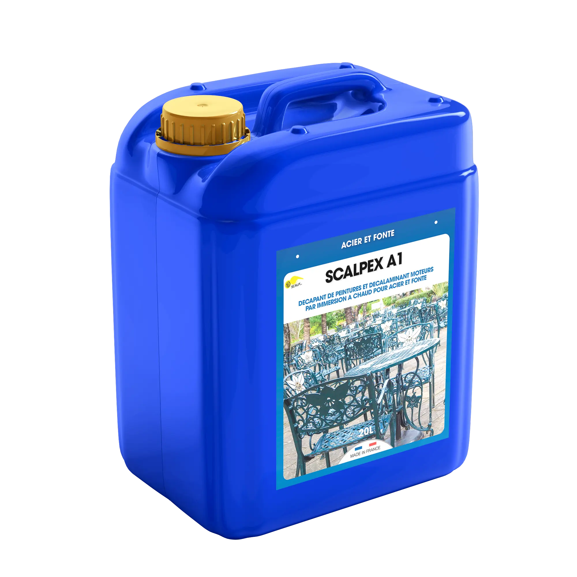 SCALPEX® A1 SCALPEX® A1 : decapante por inmersión, desincrustante metálico, limpiador industrial de acero, decapante para motores, baño caliente para metales férricos