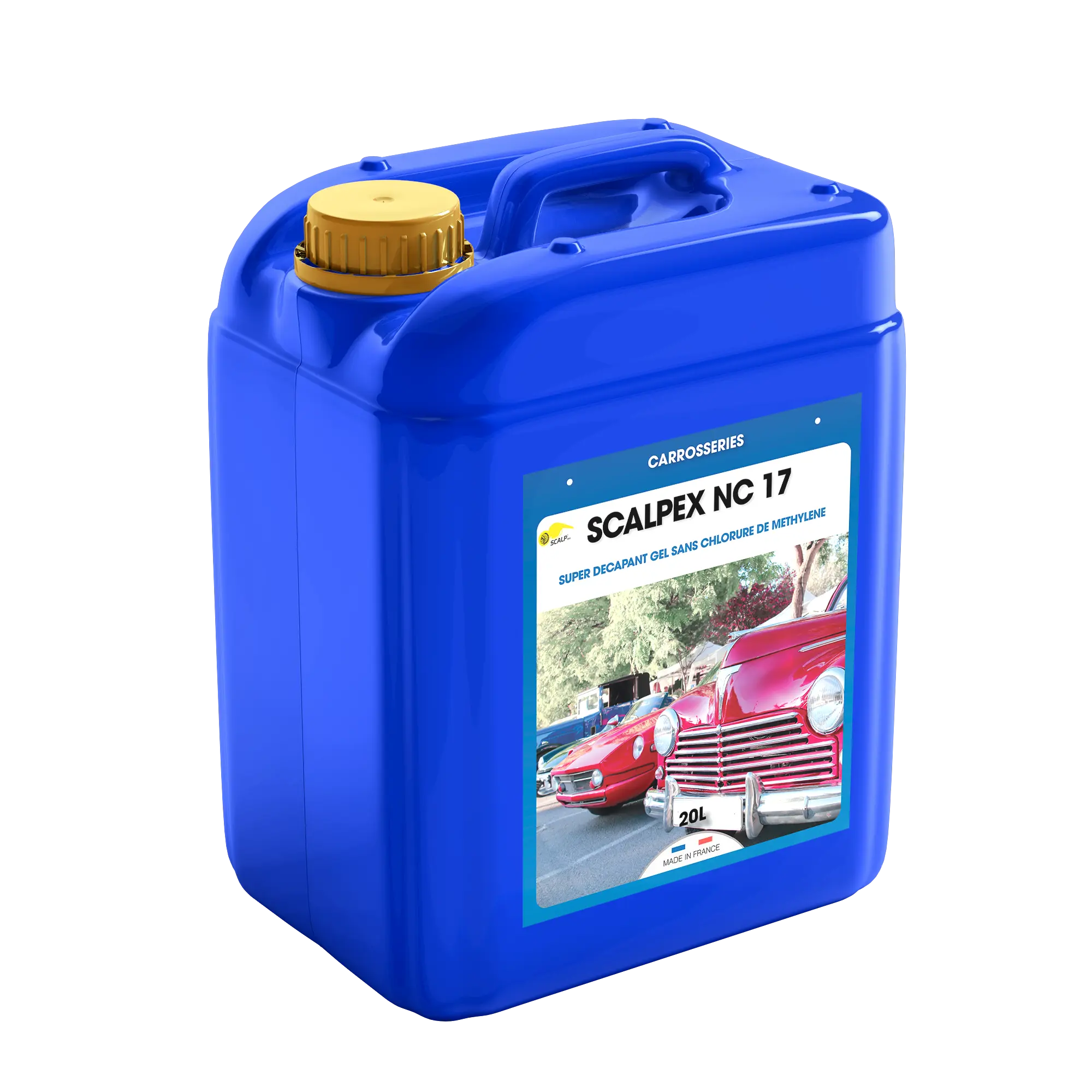 SCALPEX NC17 SCALPEX NC 17 es un decapante en gel sin cloruro de metileno que elimina capas de pintura de carrocerías de manera rápida y eficaz.