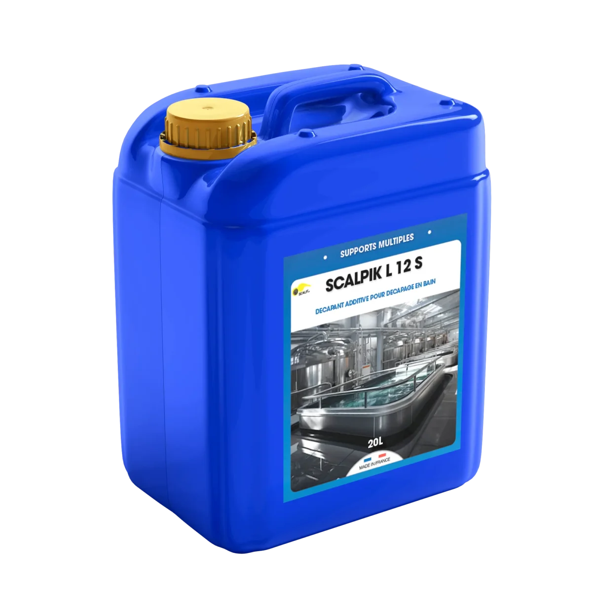 SCALPIK® L12S, decapante líquido por inmersión en frío, elimina pinturas y barnices con rapidez y precisión. Ideal para industria y construcción.