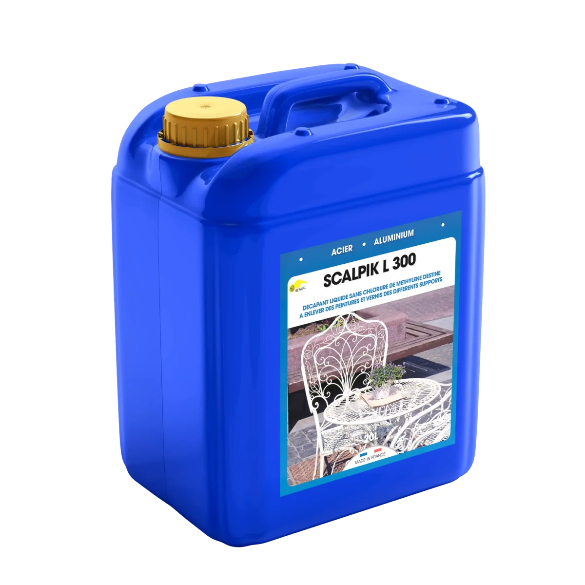 SCALPIK® L 300 es un decapante líquido sin cloruro de metileno, rápido y eficaz, ideal para todo tipo de pinturas industriales por inmersión.