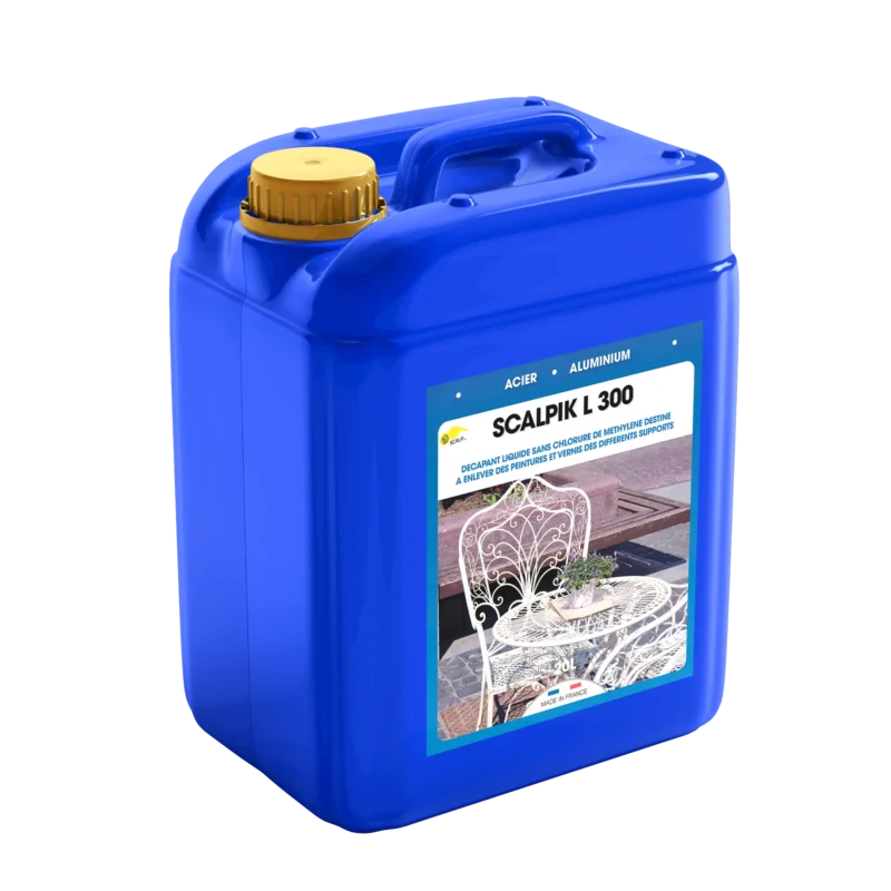 SCALPIK® L 300 es un decapante líquido sin cloruro de metileno, rápido y eficaz, ideal para todo tipo de pinturas industriales por inmersión.