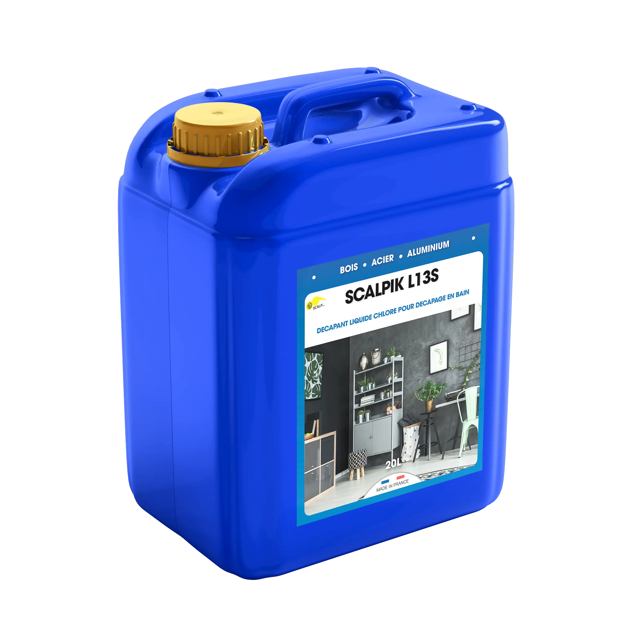 SCALPIK L13S_ Decapante líquido por inmersión en baño frío, ideal para eliminar pintura y barniz en madera, metal y aluminio sin dañar el sustrato.