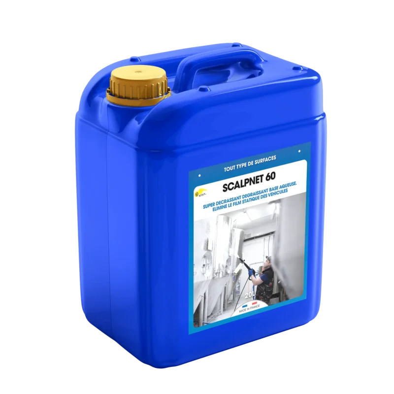 SCALPNET® 60 es un desengrasante profesional de base acuosa, ideal para limpiar y proteger vehículos de carretera con efecto autosecante.