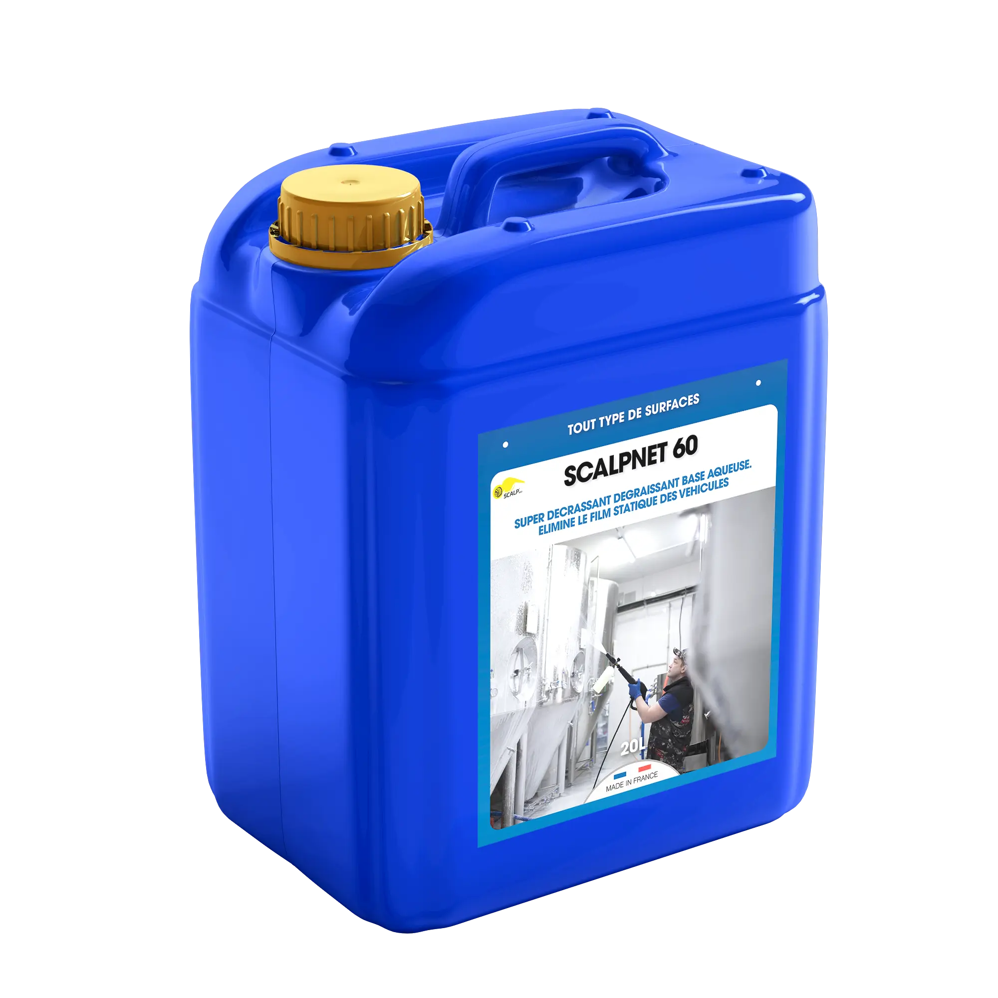 SCALPNET 60 SCALPNET® 60 es un desengrasante profesional de base acuosa, ideal para limpiar y proteger vehículos de carretera con efecto autosecante.
