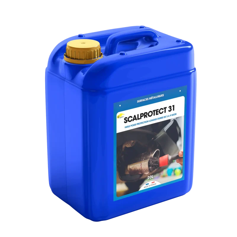 Aceite anticorrosión para metales. SCALPROTEC 31 protege superficies metálicas de forma temporal y eficaz frente a la corrosión.