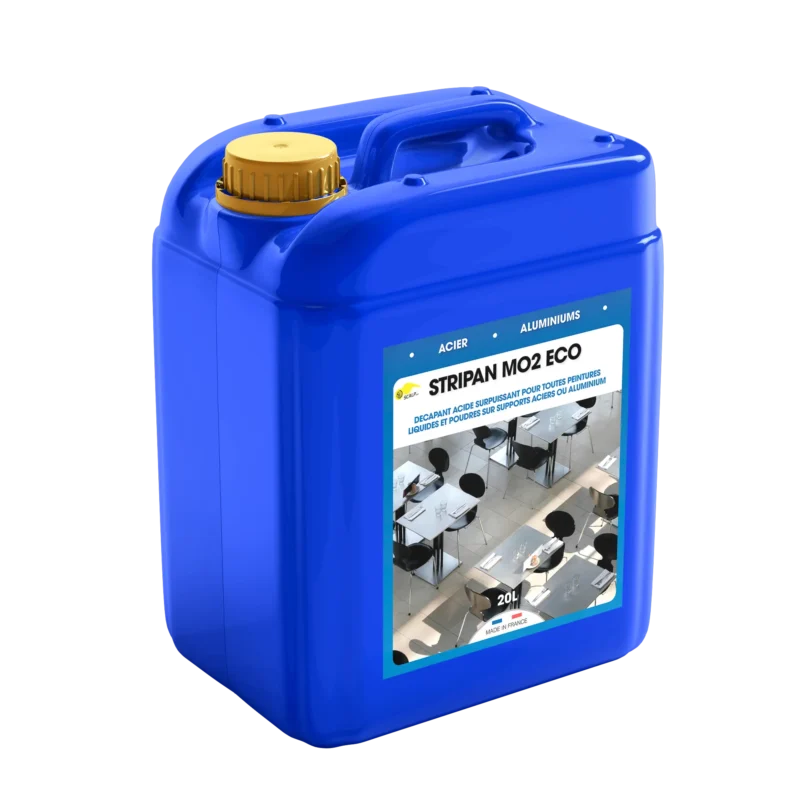 STRIPAN MO2 ECO, decapante ácido por inmersión, elimina pinturas líquidas y en polvo sobre acero y aluminio de forma rápida y segura.