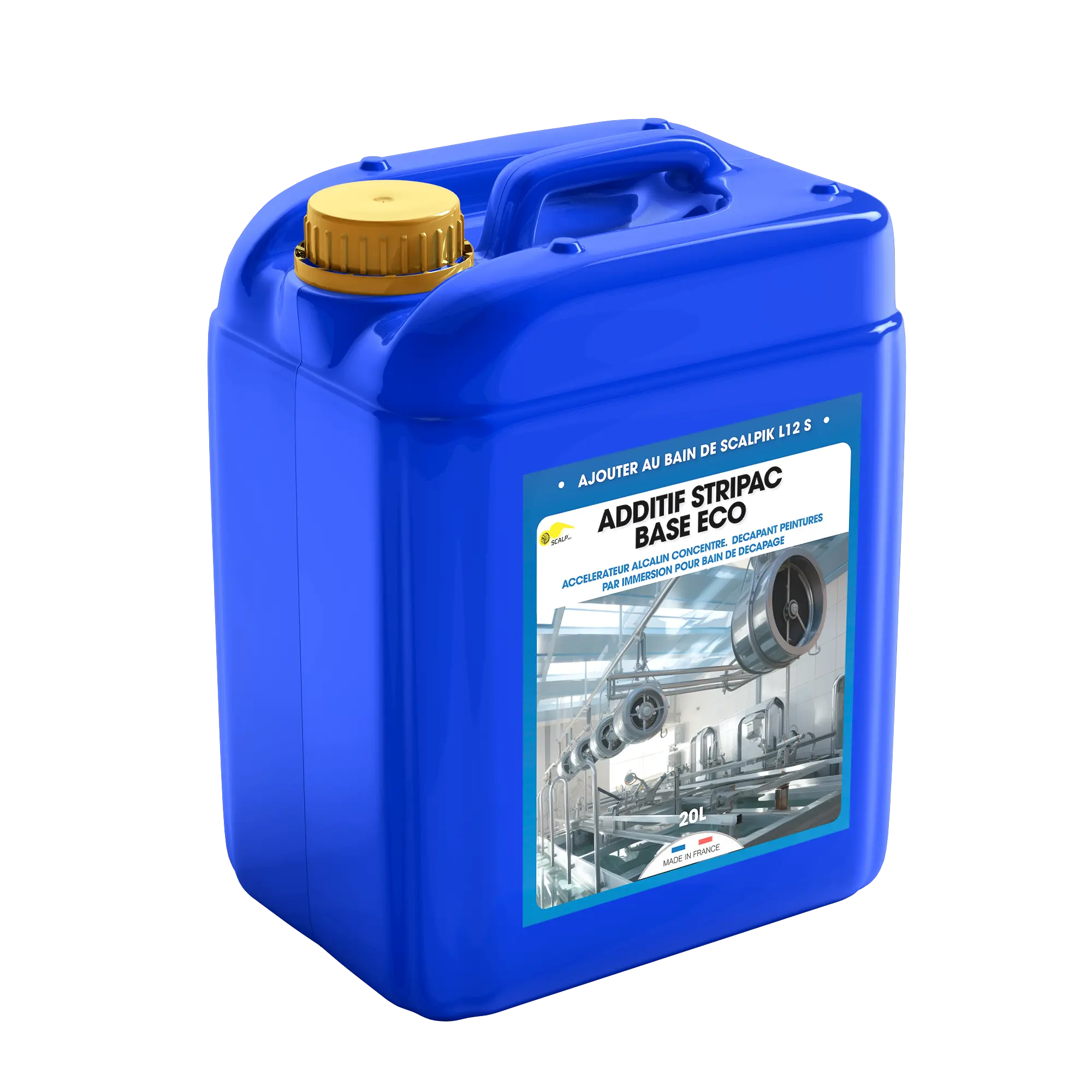 aditif stripac base eco Aditivo concentrado STRIPAC BASE ECO para baños de decapado por inmersión. Eficaz sobre epoxi, poliéster, vinílica y barnices. Protege acero y madera.