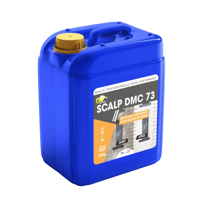 SCALP DMC 73 es un limpiador fachadas piedra caliza que elimina suciedad urbana y manchas difíciles de manera rápida y segura.