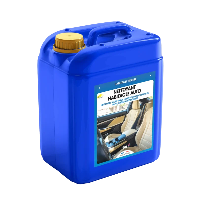 NETTOYANT HABITACLE AUTO limpia y restaura textiles del automóvil, eliminando manchas y olores, y devolviendo el brillo a alfombras y asientos.