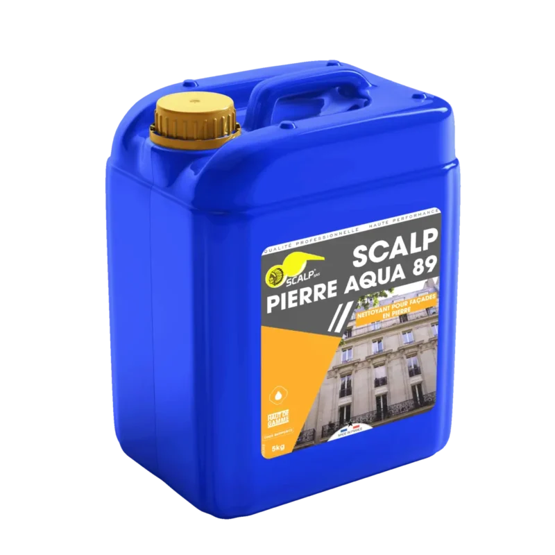 SCALP PIERRE AQUA 89 limpia fachadas de piedra, mármol y hormigón, eliminando suciedad y contaminación de forma eficaz y segura.