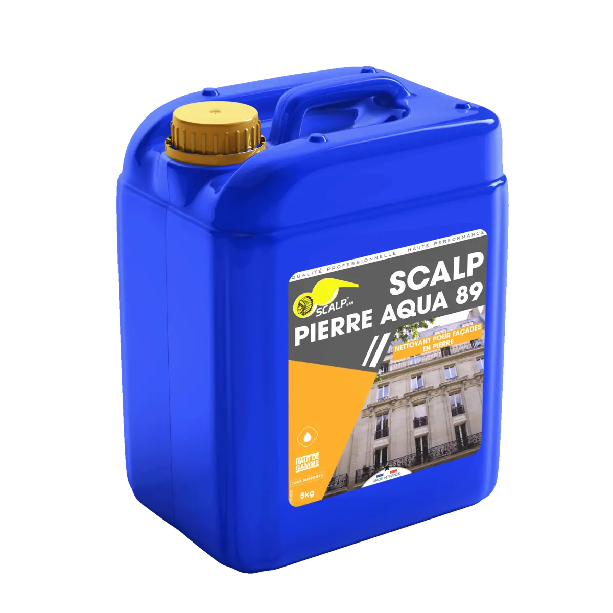 SCALP PIERRE AQUA 89 limpia fachadas de piedra, mármol y hormigón, eliminando suciedad y contaminación de forma eficaz y segura.