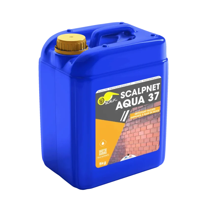 SCALPNET® AQUA 37 limpia fachadas de ladrillo y superficies minerales, eliminando suciedad negra y permitiendo aplicación con dron de forma segura y eficaz.