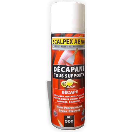 Decapante en aerosol sin cloruro de metileno. Elimina eficazmente pinturas, barnices y grafitis en múltiples superficies.