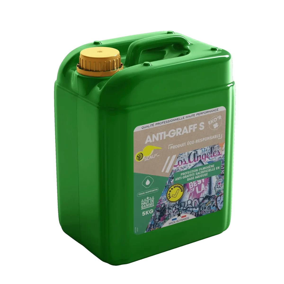 ANTI-GRAFF S EKO’R, protección ecológica 2 en 1 contra graffitis y agua. Invisible, incolora, fácil de aplicar y apta para múltiples superficies.