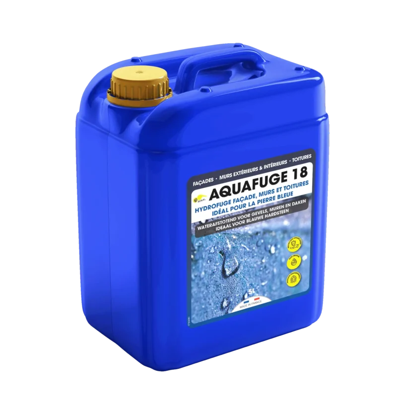 AQUAFUGE® 18, hidrofugante incoloro profesional, protege piedra azul y otros materiales porosos contra humedad, heladas y suciedad urbana.