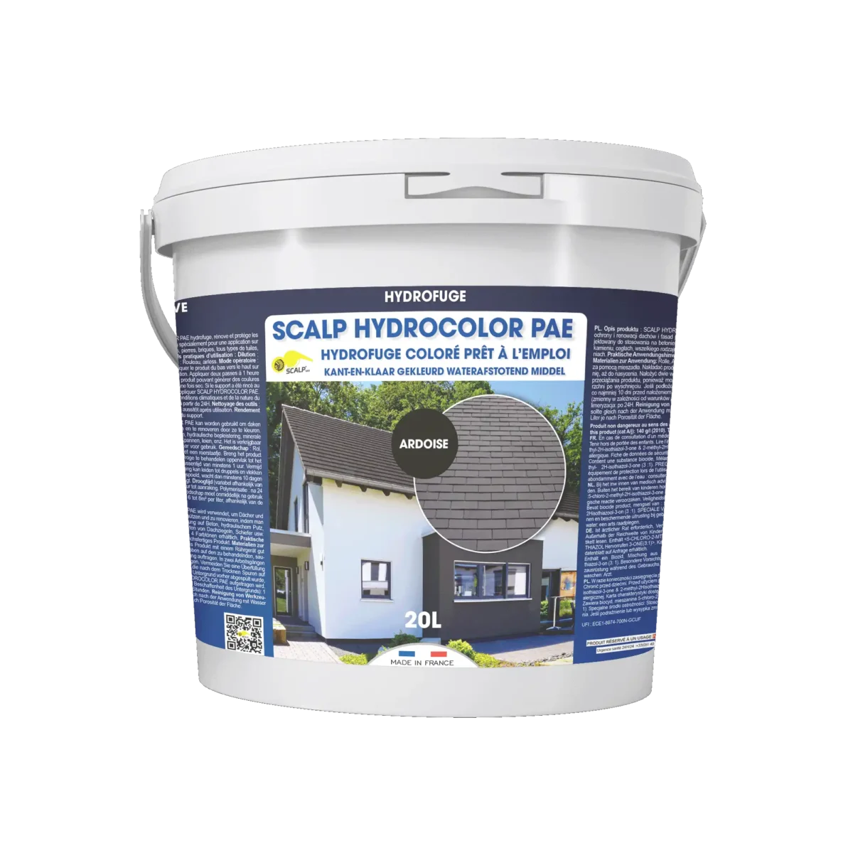 SCALP HYDROCOLOR PAE es un impermeabilizante coloreado que protege y renueva fachadas y tejados, ofreciendo un acabado natural y duradero.