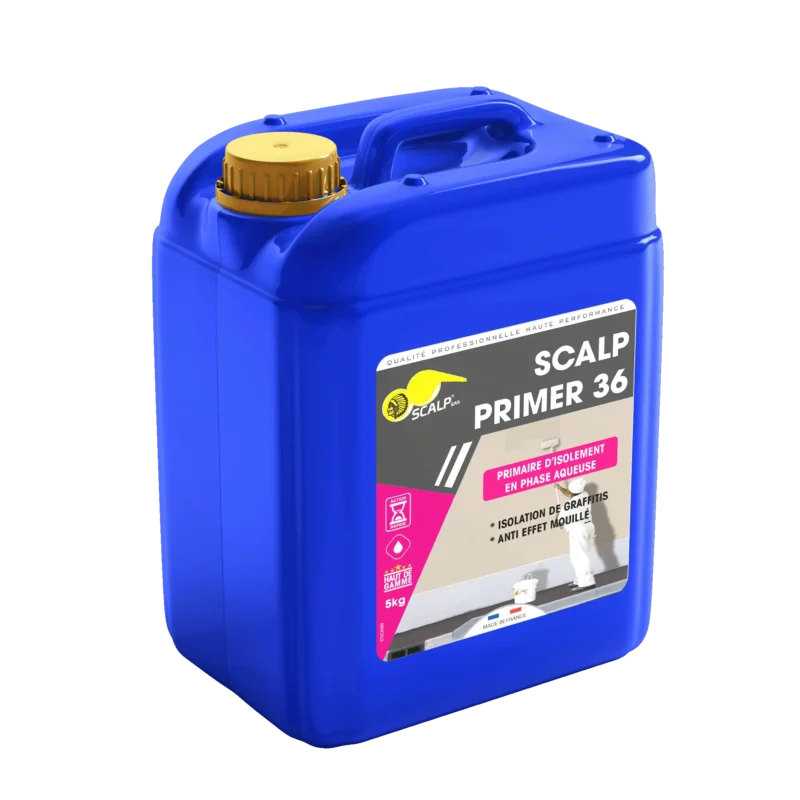 SCALP PRIMER 36 es una imprimación aislante incolora que protege soportes sensibles antes de pintar o aplicar VERNAEAU PU 16.
