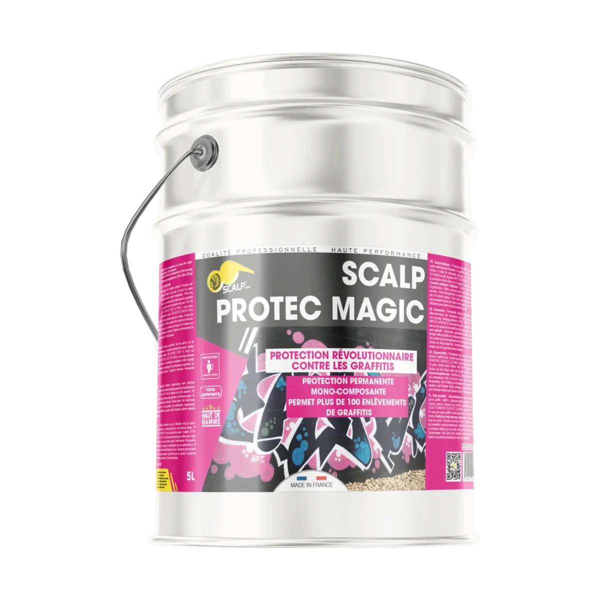 SCALP PROTEC MAGIC protege superficies de graffitis y rayos UV. Fácil de aplicar, monocomponente y permite más de 100 limpiezas sin dañar la protección.