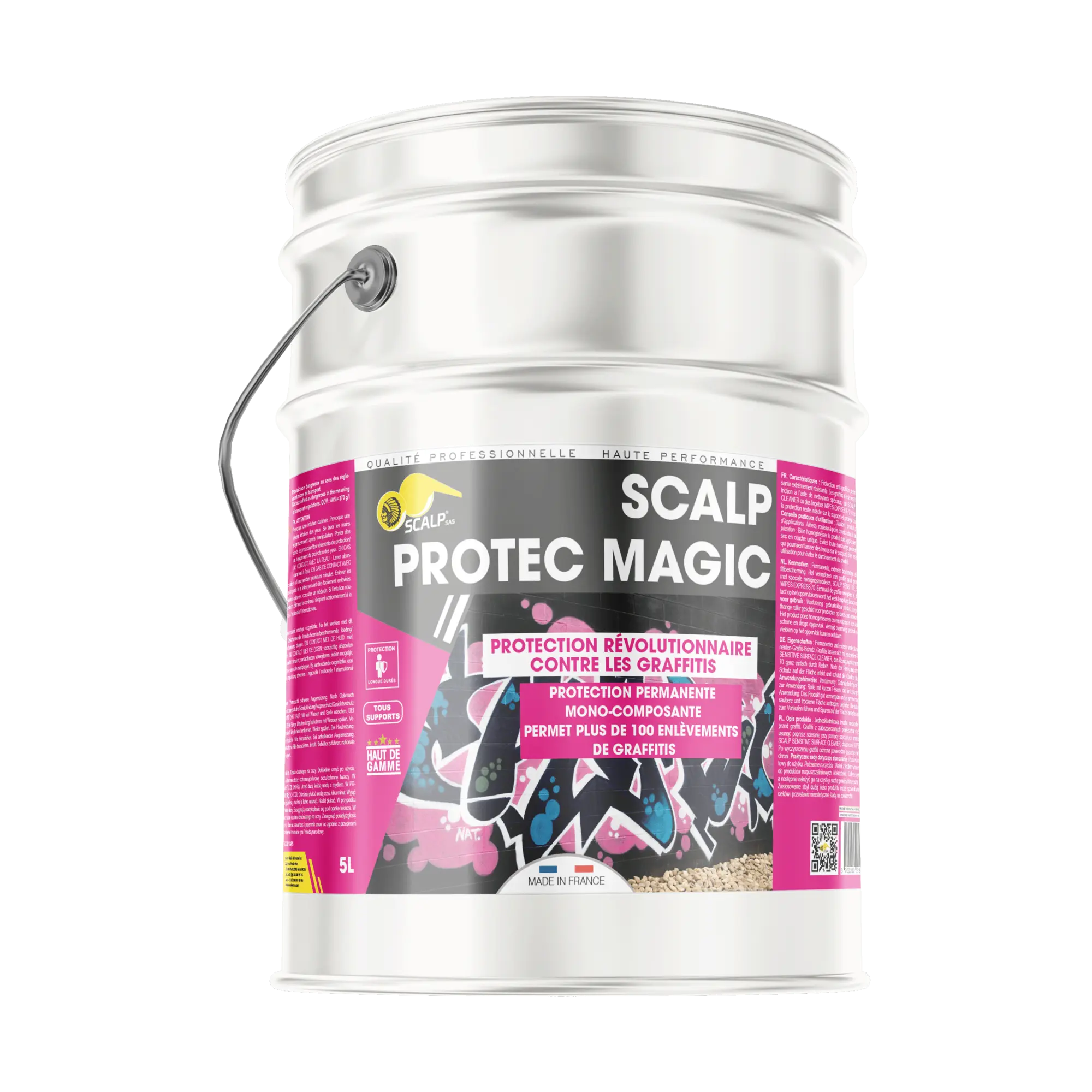 protec magic_new SCALP PROTEC MAGIC protege superficies de graffitis y rayos UV. Fácil de aplicar, monocomponente y permite más de 100 limpiezas sin dañar la protección.