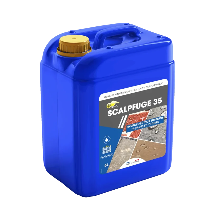 SCALPFUGE 35 es un hidrofugante profesional incoloro que protege fachadas y materiales porosos contra la humedad y la suciedad urbana.