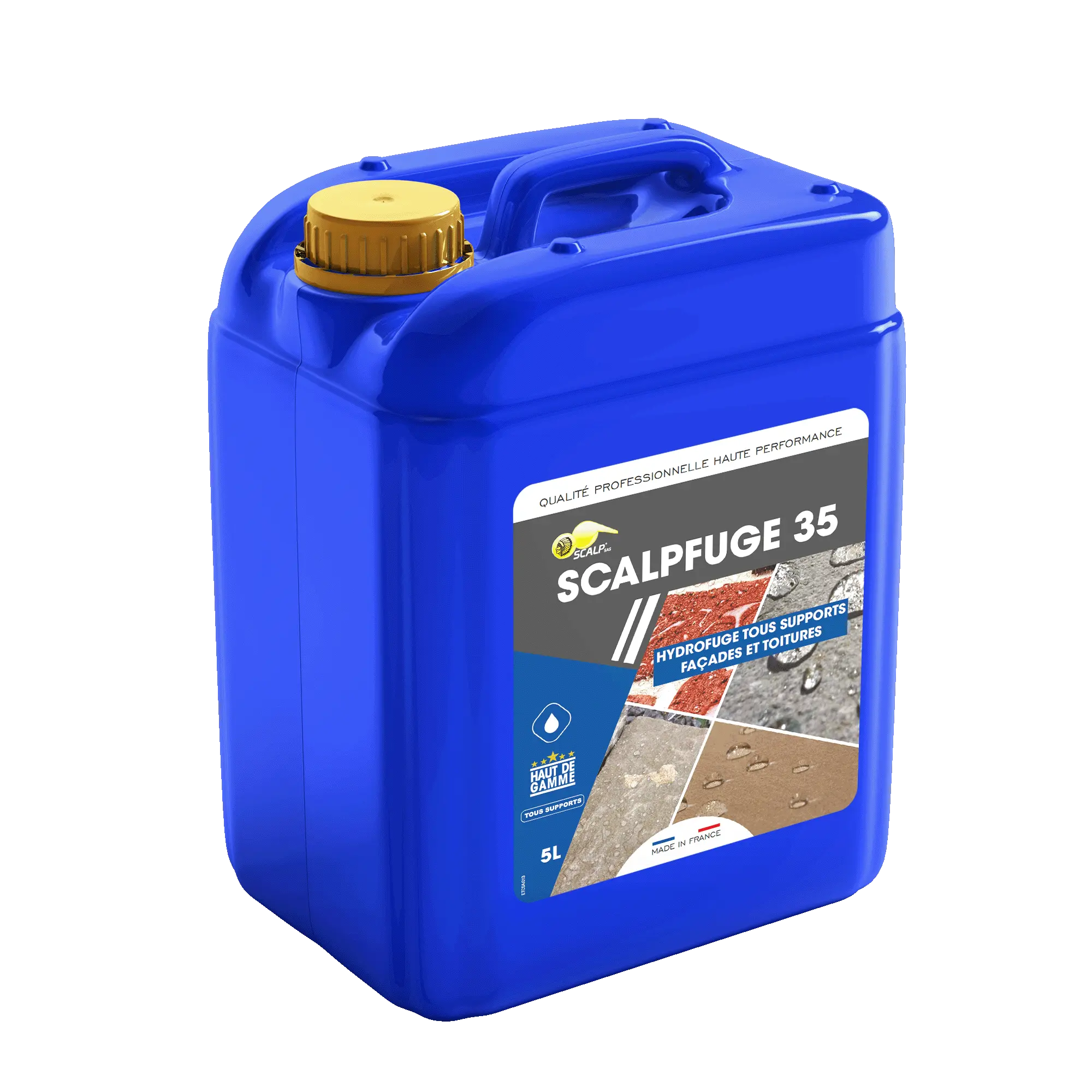 scalpfuge 35 SCALPFUGE 35 es un hidrofugante profesional incoloro que protege fachadas y materiales porosos contra la humedad y la suciedad urbana.