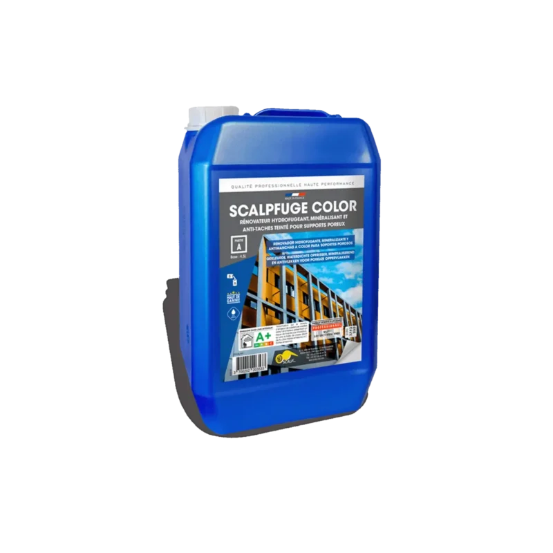 SCALPFUGE COLOR, hidrofugante coloreado 4 en 1 que protege, renueva y mineraliza superficies con un acabado duradero y estético.