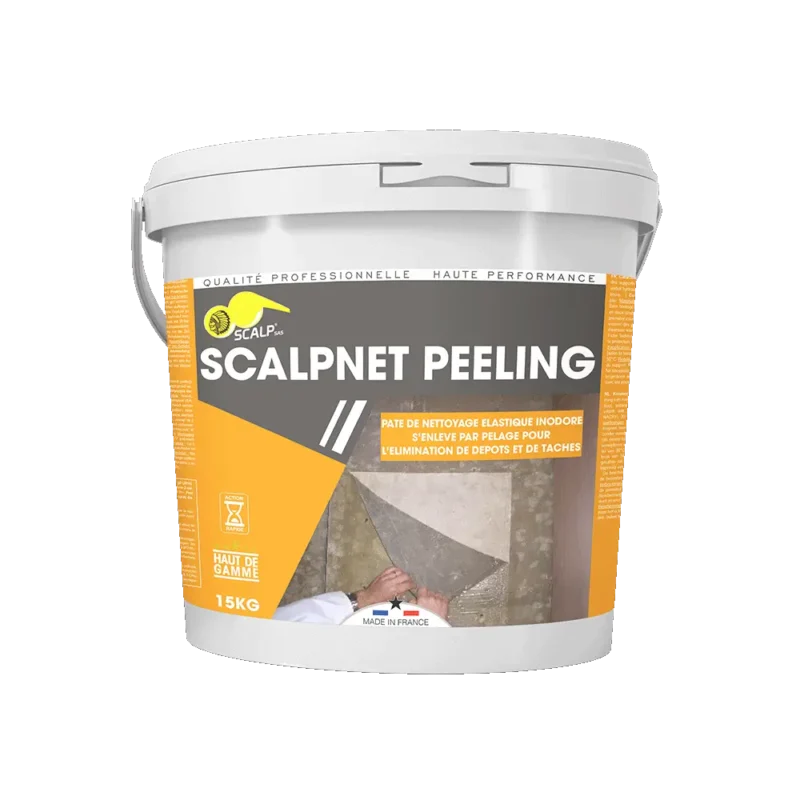 SCALPNET® PEELING es una pasta limpiadora eficaz y pelable que elimina suciedad, hollín y polvo de fachadas, paredes y superficies delicadas.