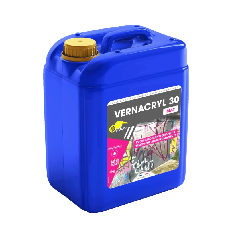 VERNACRYL 30 protege superficies porosas contra graffitis y humedad. Fácil de aplicar, mate o brillante, duradero y sin amarillear.