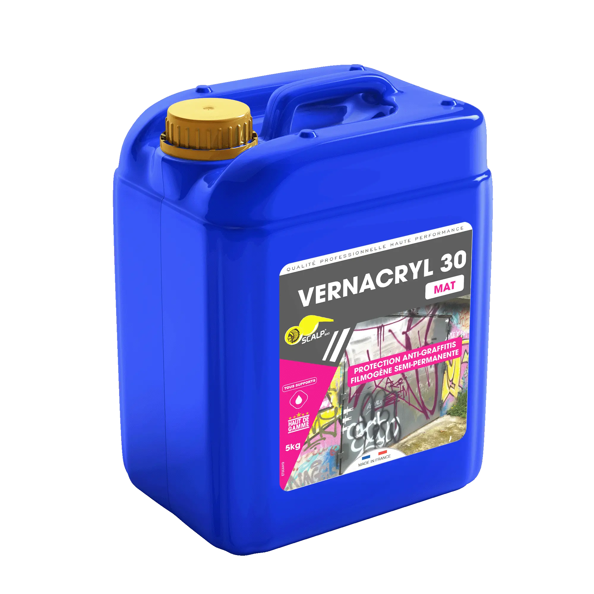 vernacryl 30 VERNACRYL 30 protege superficies porosas contra graffitis y humedad. Fácil de aplicar, mate o brillante, duradero y sin amarillear.