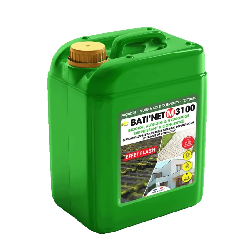 BATI’NET M 3100 limpia y protege superficies exteriores contra algas, líquenes y suciedad. Acción rápida, duradera y sin aclarado.