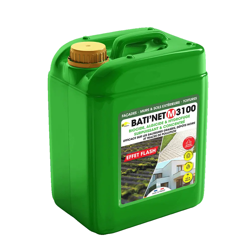 BATI’NET M 3100 limpia y protege superficies exteriores contra algas, líquenes y suciedad. Acción rápida, duradera y sin aclarado.